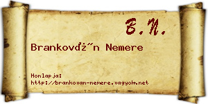Brankován Nemere névjegykártya